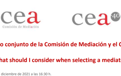 VI acto conjunto de la Comisión de Mediación y Resolución Consensuada del CEA y el CEA-40